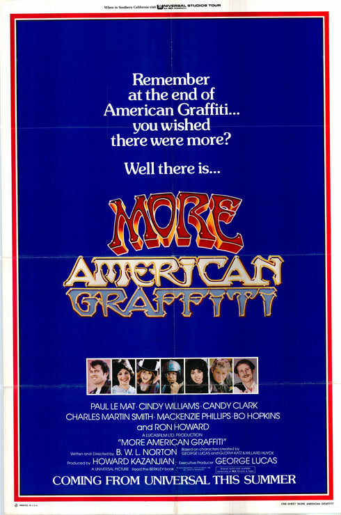 more american graffiti 1979 one sheet poster folded